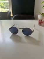 Sonnenbrille rund Metall blau getönt guter Zustand