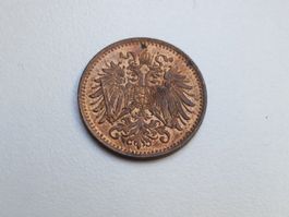 🇦🇹 1 Heller 1895. partial luster. ***XF*** rarer state