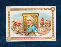Historisches Reklame-Sammelbild, Lithographie im Prägedruck