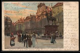 Künstler Paul Hey: Wien, Strassenpartie
