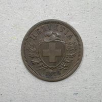 2 Rappen , 1875 , Bronze .