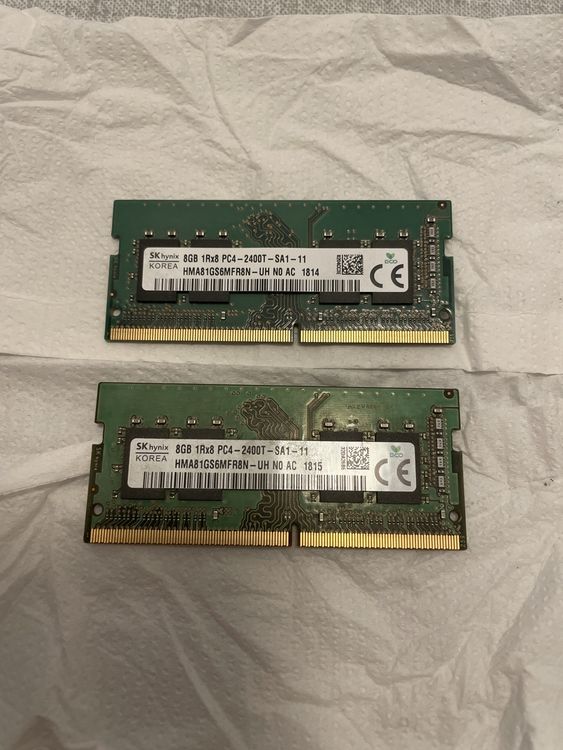 Kit 2x Barrettes RAM SK Hynix 4Go DDR3 PC3-12800U (8Go Total) - DIMM 240 Pins Occasion