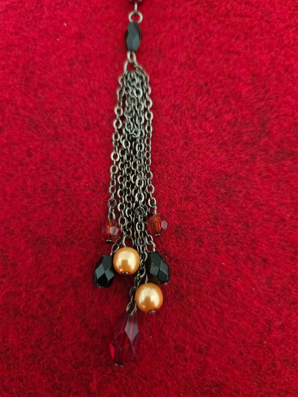 Catenine: Modeschmuck Kette mit Glasperlen und Metallanhänger – Nuovo (secondo la descrizione) da Menziken venduto da sura76 5