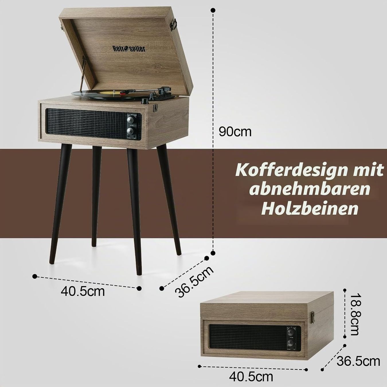 Giradischi: Plattenspieler mit Ständer Bluetooth USB Lautsprecher – Nuovo e nell'imballaggio originale da St. Gallen venduto da RestpostenSG 1