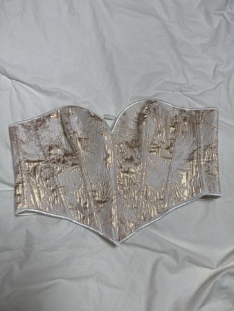 Korsett weiss gold gemustert Grösse M