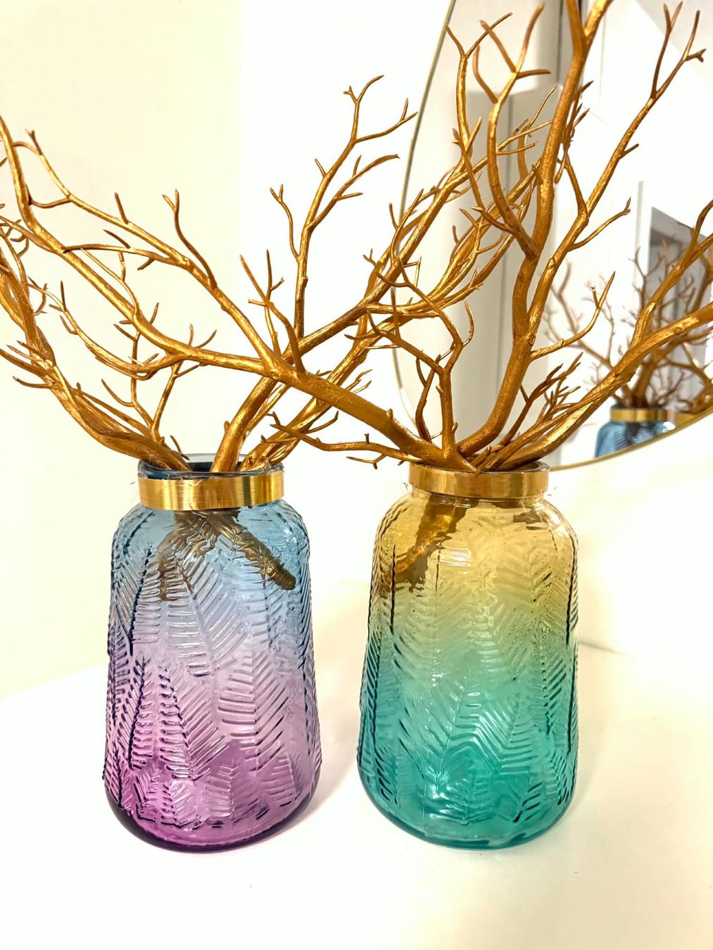 Vasi & Recipienti: 2er Set Dekorative Vasen aus Glas Bunt – Usato da Bern venduto da MIR-IAM 1