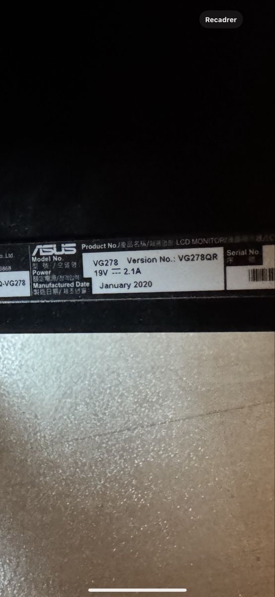 Asus Monitor: Écran pc Gaming – Usato da Laufenburg venduto da Zimzim67 1