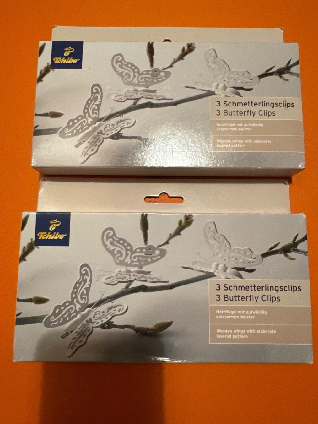 Tutte le decorazioni: 6 Schmetterlingclips, neu – Nuovo e nell'imballaggio originale da Wilderswil venduto da Renaissance1 1