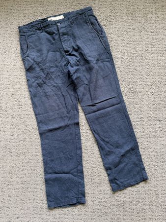Pantalon en lin LDB bleu marine taille M bon état