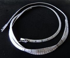 Rhodinierte Silber 835 Halskette 46 cm