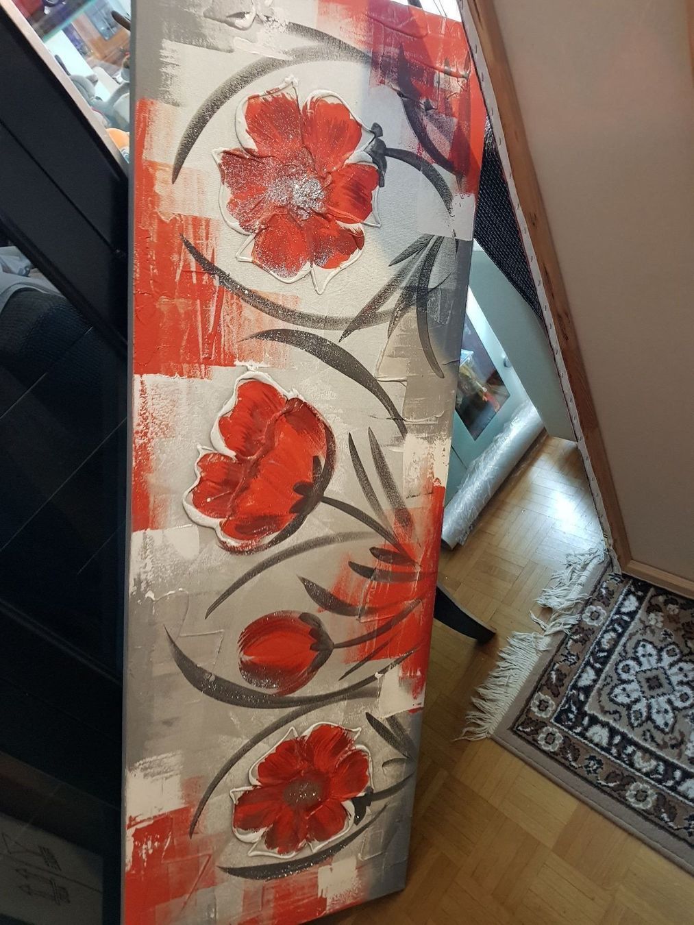 Poster & Bilder: Bild mit Blumenmuster und Glitter – Neu (gemäss Beschreibung) aus Bachenbülach von Dominik-20 2