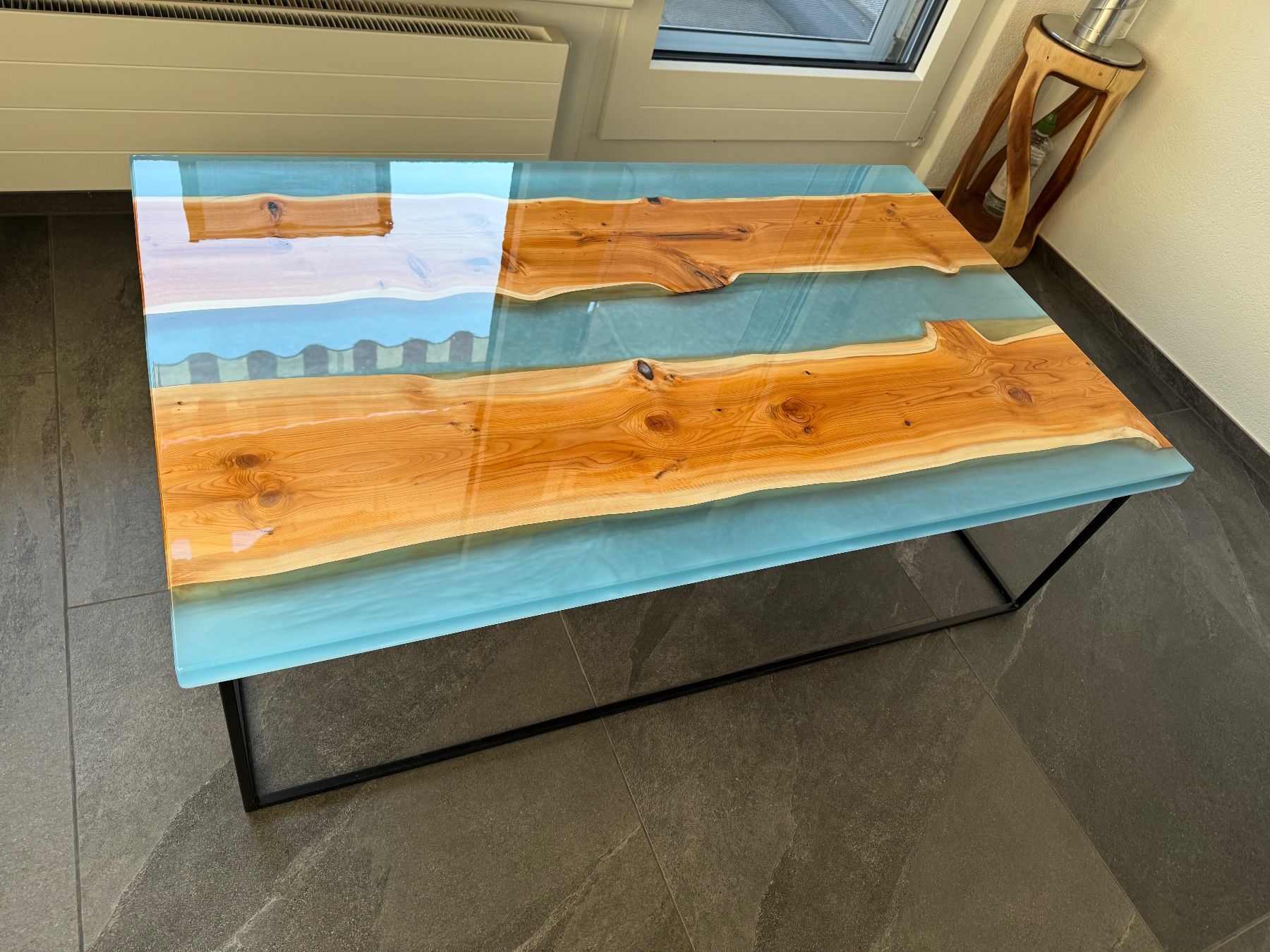 Tavoli: Handgemachter Epoxdharz Couchtisch – Nuovo e nell'imballaggio originale da amriswil venduto da danihgt