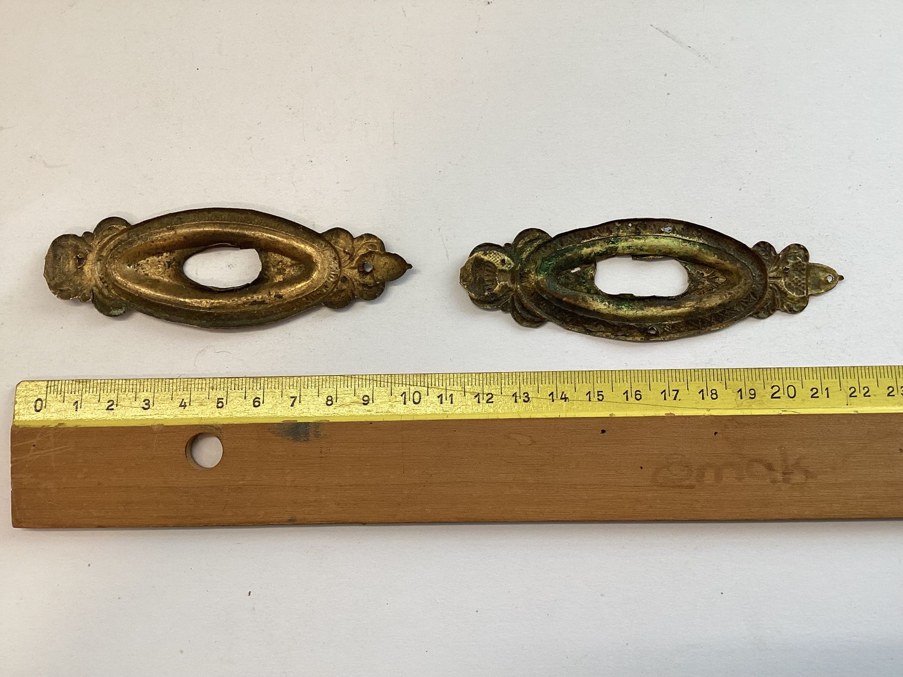 Ferramenta: 2 antike originale Messing Beschläge – Usato da Eglisau venduto da mar_5rn2 1