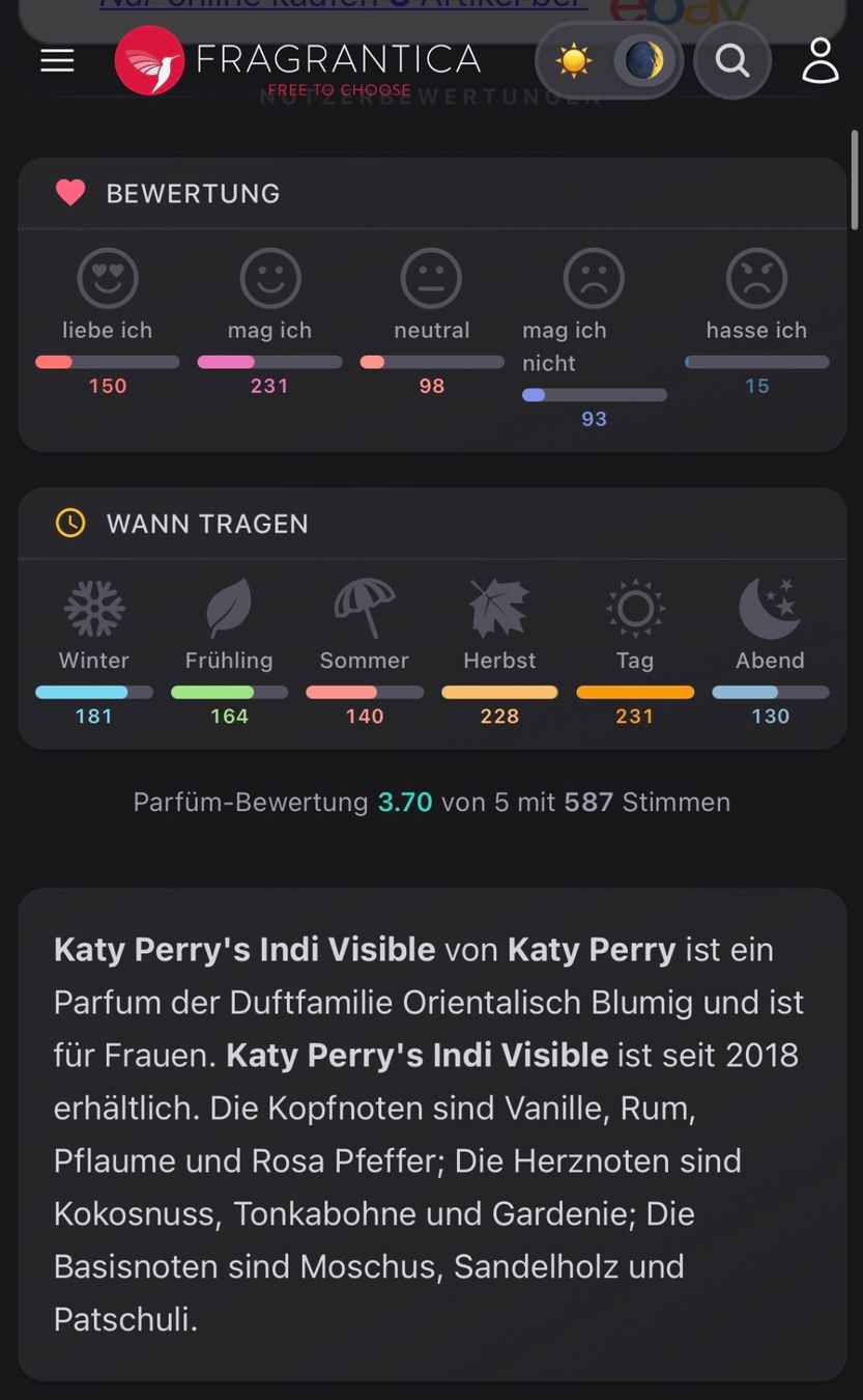 Parfum & Eau de Toilette: Katy Perry's Indi Visible EDP 5ml. Abfüllung – Gebraucht aus Zürich von deruja 3