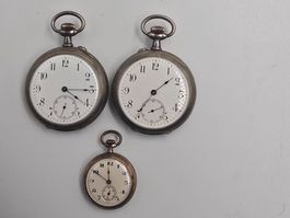 Lot de montres de poche en argent