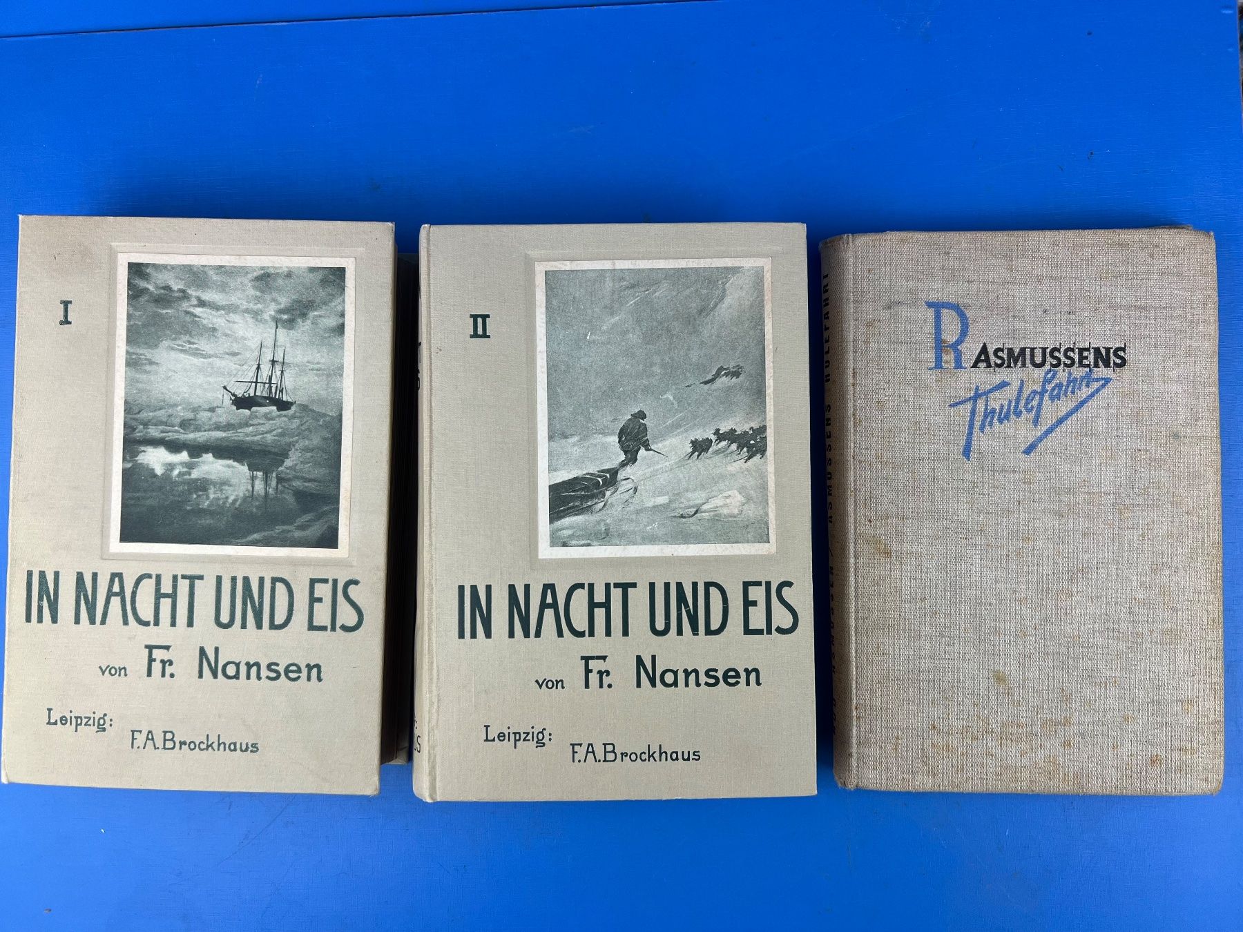 Libri: Fr. Nansen Durch Nacht und Eis + Thulefahrt Rasmussen – Usato da Unterengstringen venduto da Gustav03