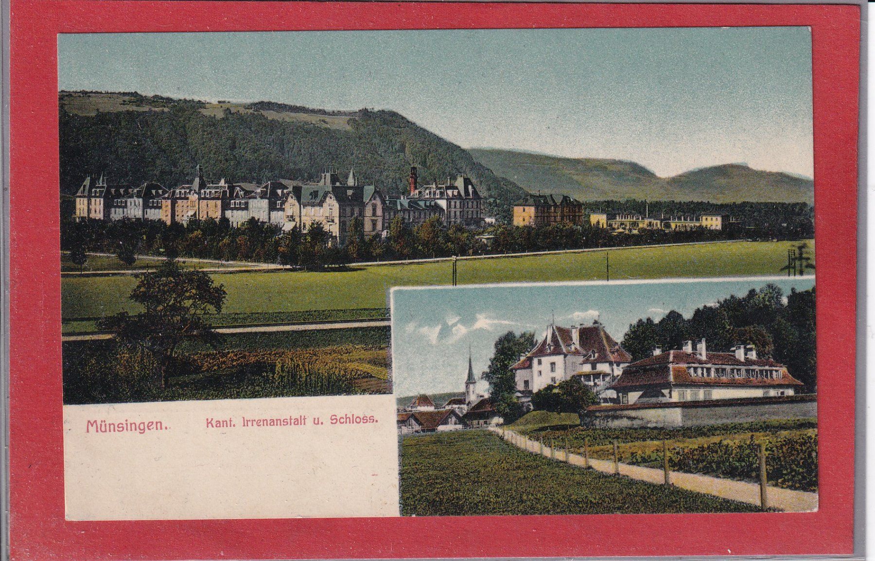 Cartoline postali: Münsingen - Schloss - 1911 – Usato da Orvin venduto da Pyaeschli