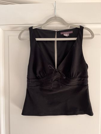 Schickes schwarzes Top von Jean Basic, Grösse 38