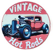 Vintage Hot Rods - Blechschild  (neu/OVP)