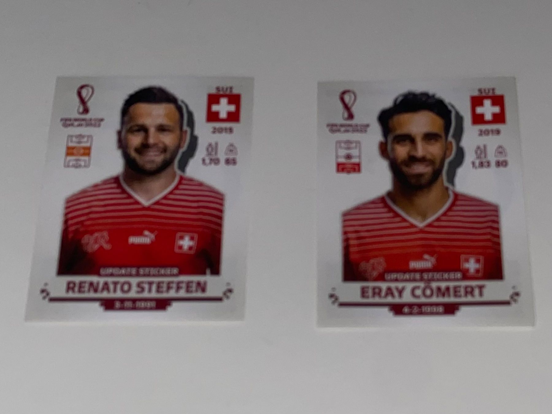 Panini Carte collezionabili: Panini Update Sticker Schweiz WM 2022 Steffen u. Cömert – Usato da Hergiswil LU venduto da FcMalkov