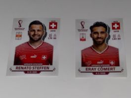 Panini Update Sticker Schweiz WM 2022 Steffen u. Cömert