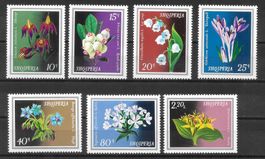 Albanien Serie 1698 - 1704 Blumen Nutzpflanzen ** 25.5.1974