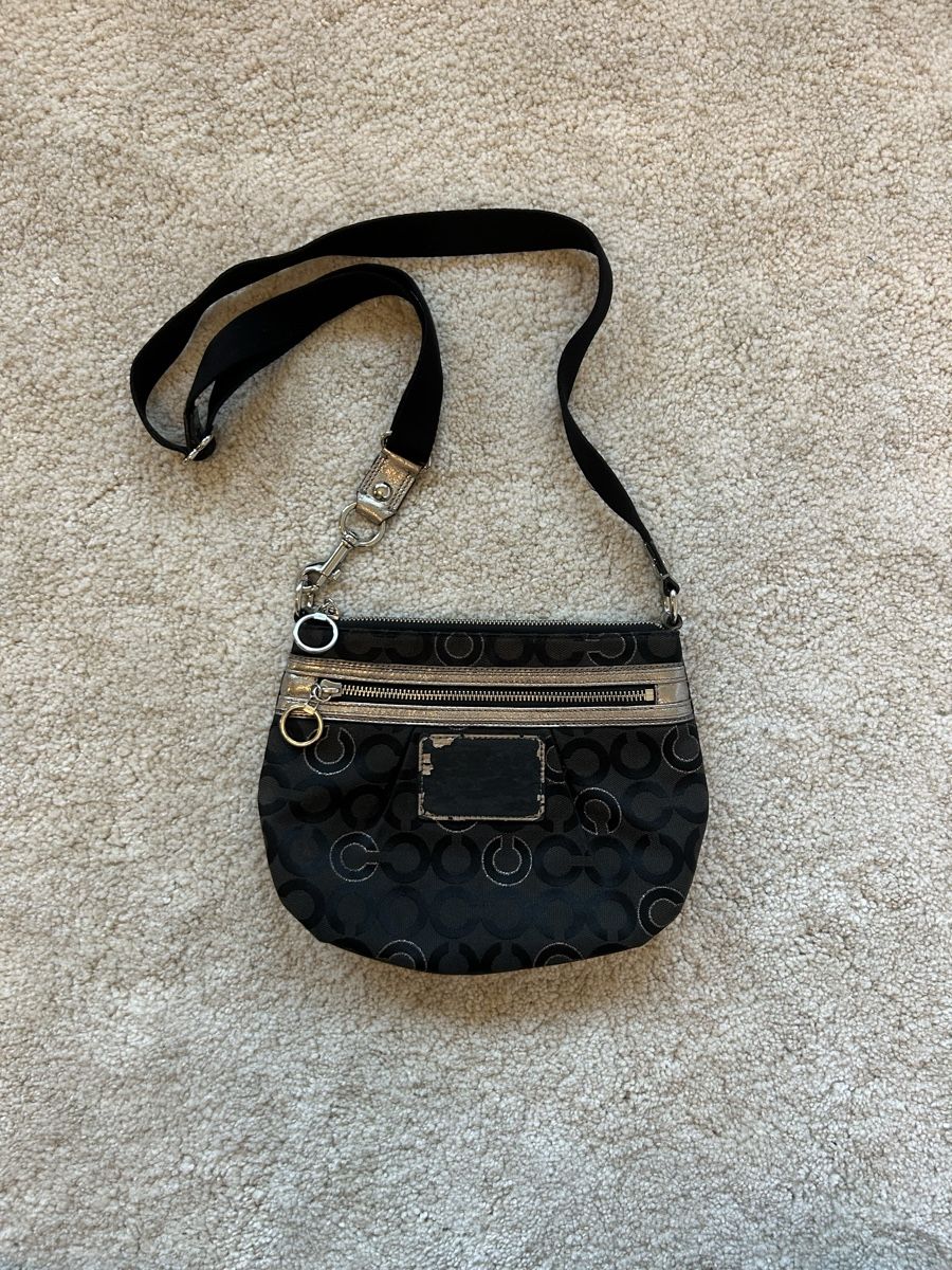 Coach Borse da donna: vintage coach optic shoulder bag monogram black    – Usato da Dietlikon venduto da leaaasells