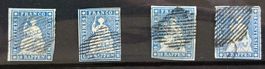 SCHWEIZER BRIEFMARKEN STRUBEL FANCO HELVETIA 10 RAPPEN