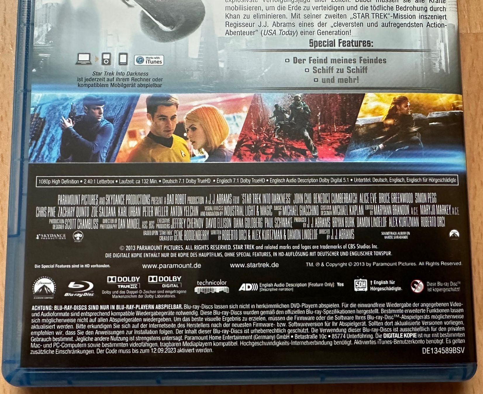 Tutti i DVDs: Star Trek Into Darkness Blu-ray + Digital Copy inkl. Versand – Usato da Meinisberg venduto da Steiner31 2