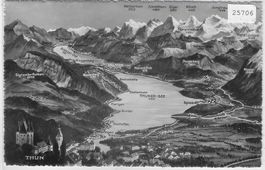 Thun - Thunersee - Panorama Relief