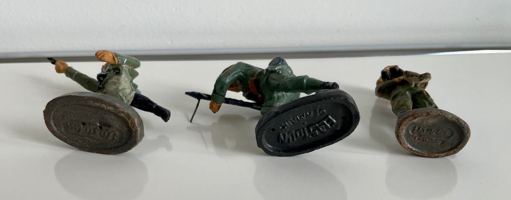 3x Spielzeugfiguren Elastolin Wehrmacht WWII 3