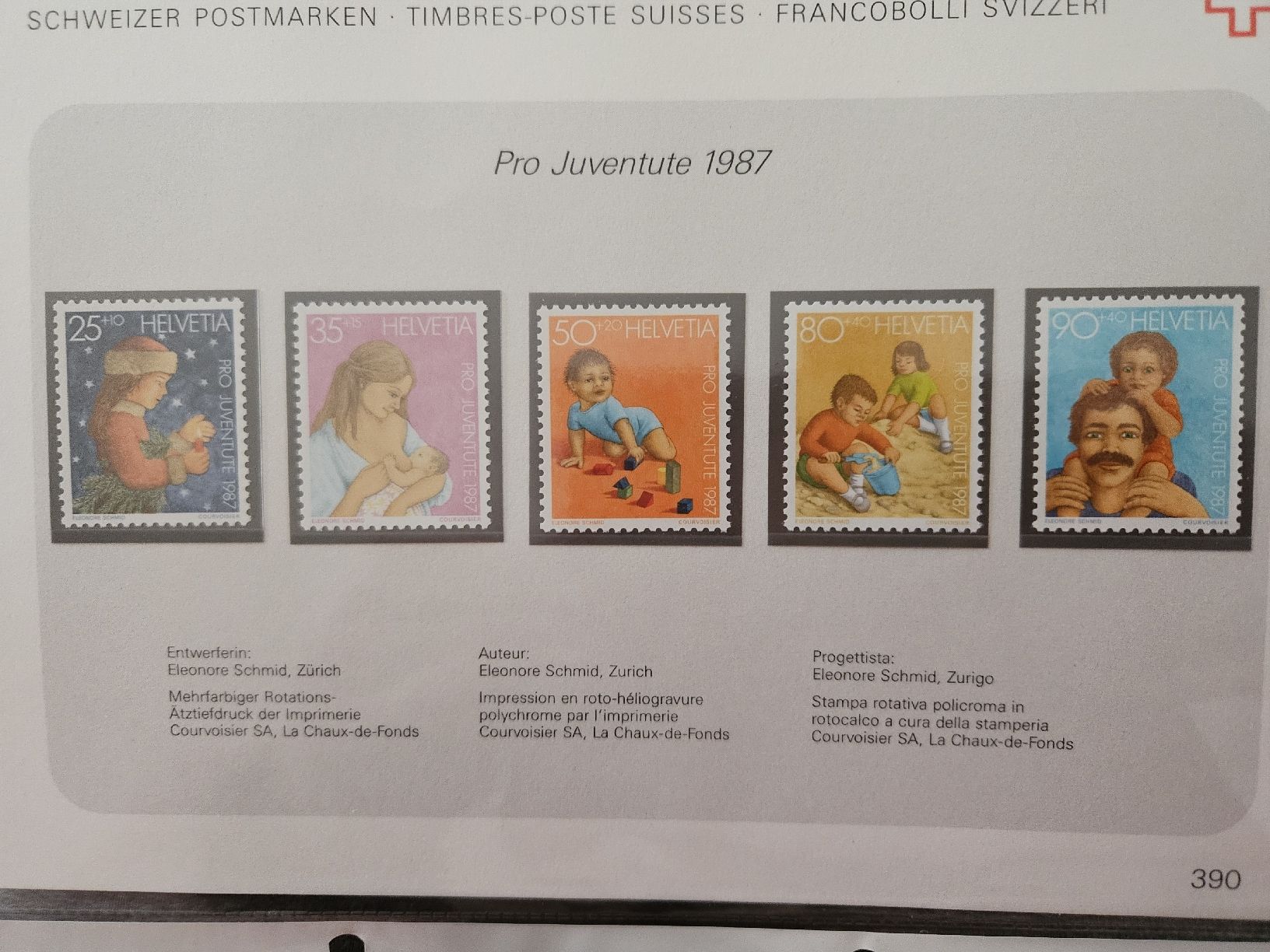 Tutti i francobolli: Schweizer Postmarken Helvetia Pro Juventute 1987 – Nuovo e nell'imballaggio originale da Chur venduto da Kohla1980