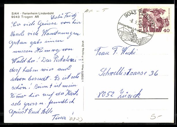 Cartoline postali: AK Trogen /AR, Ferienheim Lindenbühl – Usato da Berlin venduto da bartko-reher 1