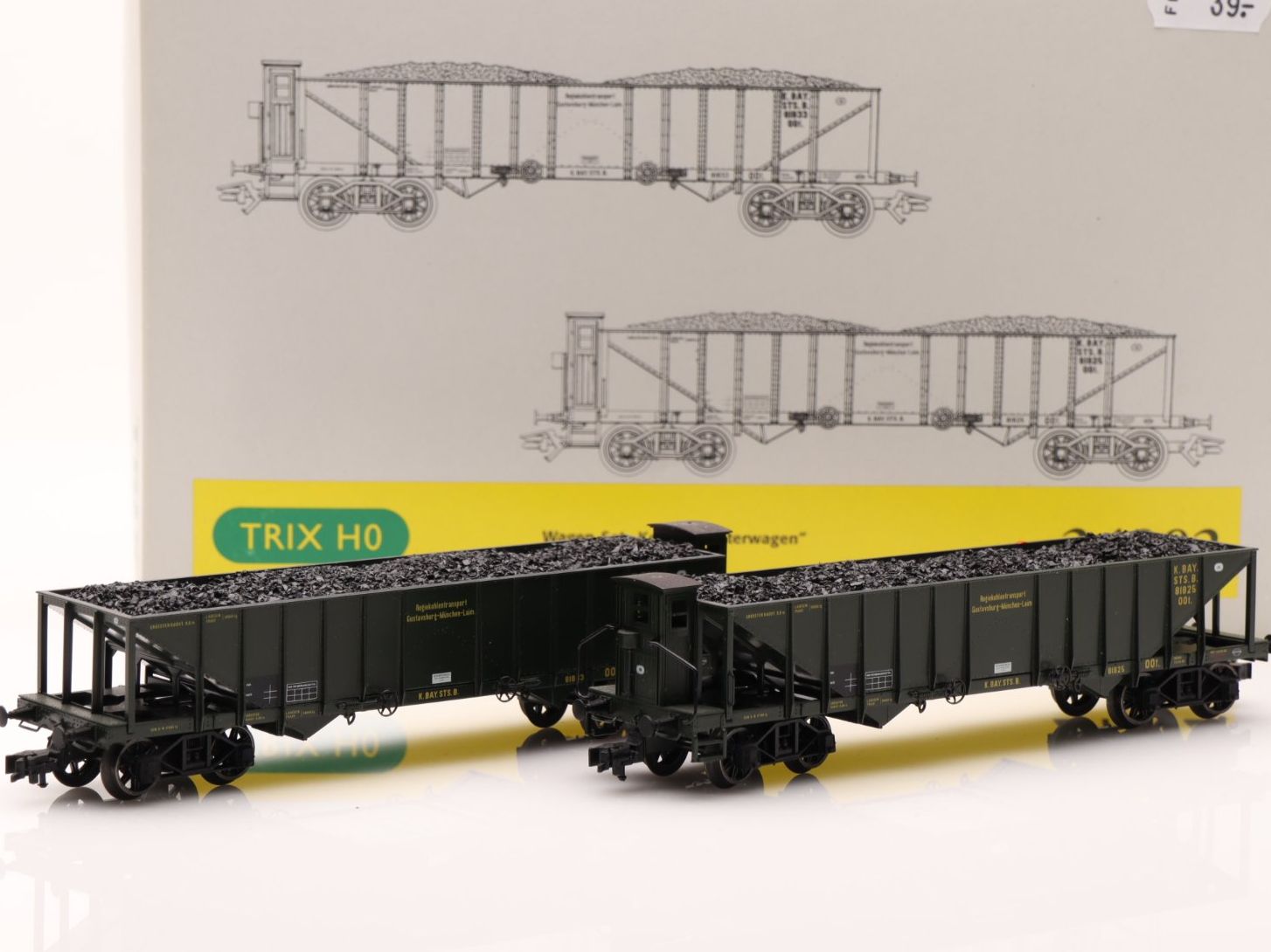 Trix Modellini di ferrovie: Trix 24302 Wagen-Set Kohlentricherwagen DC, H0 – Usato da Ried (Muotathal) venduto da Modellbahn.swiss 1
