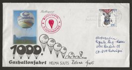 Ballon 1993 Deutschland Münster Vrasselt Luftpost mit Inhalt
