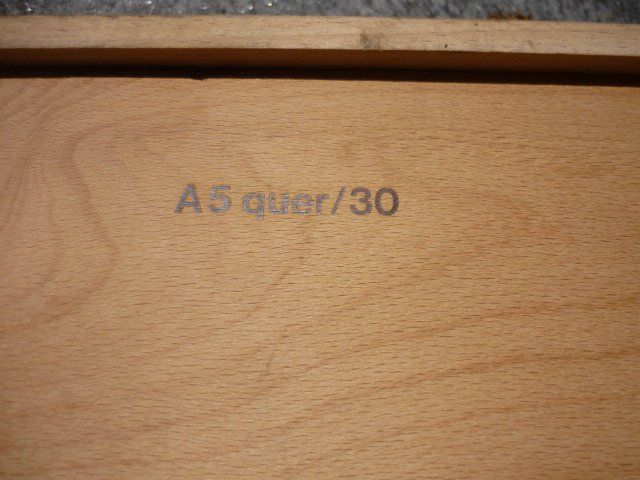 Sistemi di archiviazione: Karteikasten /Holzbox A5 quer mit Griffen, – Usato da Belp venduto da Polexli 3