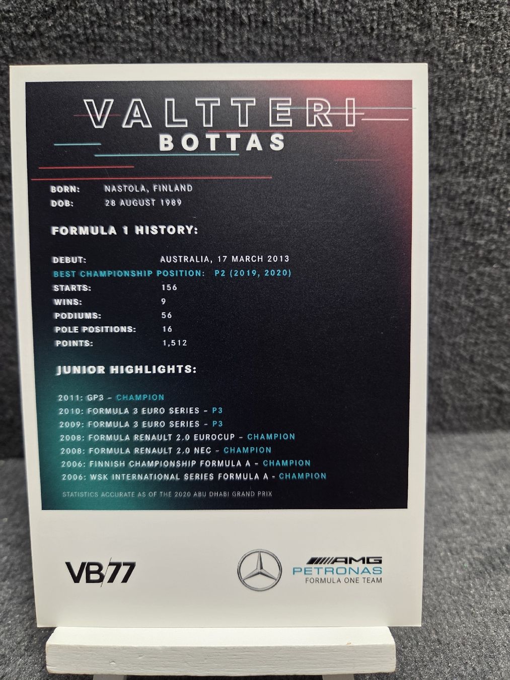 Autografi: Valtteri Bottas Kopie Autogramm  – Usato da Wetzikon ZH venduto da AmacherM 1