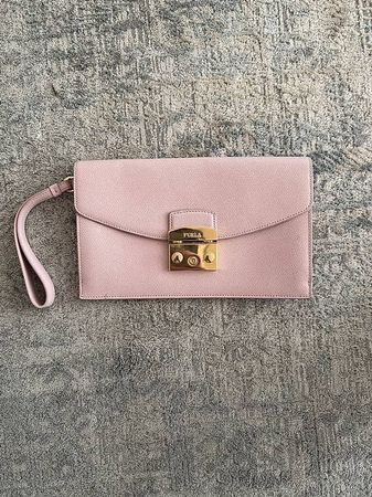 Furla Clutch Rosa  Leder  Original