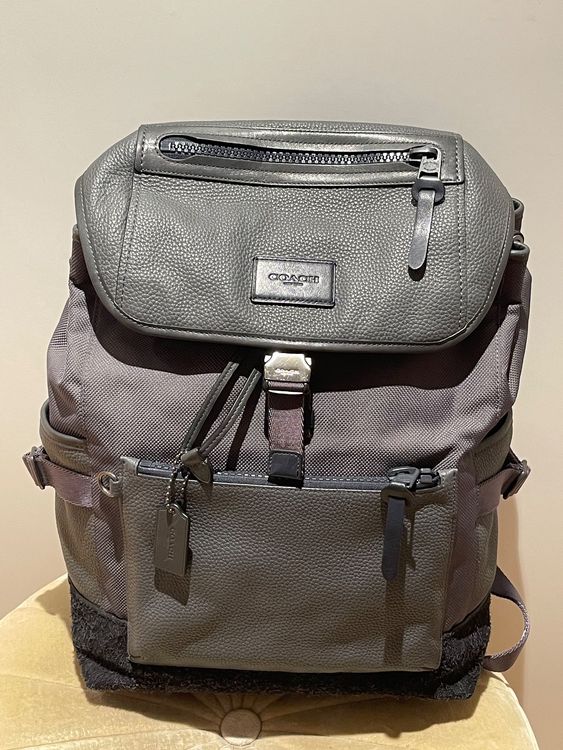 COACH RUCKSACK TASCHE GRAU LEDER MEGA SCHÖN | Kaufen auf Ricardo