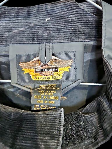 Harley-Davidson Giacche: Harley-Davidson Schwarze Windbreaker Jacke mit Logo - Größe – Usato da Zug venduto da vinokilo 4