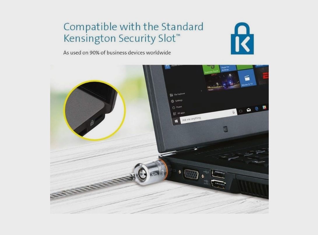 Kensington Lucchetti: KENSINGTON KEY LAPTOP NOTEBOOK - HIGH CARBON Laptopschloss – Usato da Basel venduto da Harper.G 2