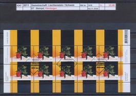 2011 Gemeinschaft: "Liechtenstein / Schweiz", Kleinbogen, ET