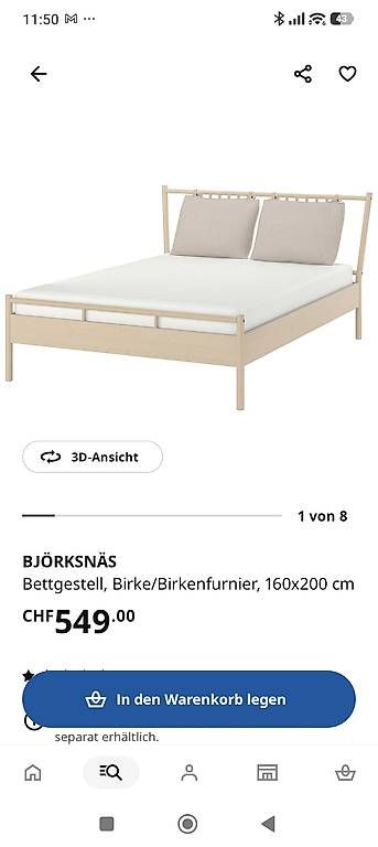 Letti: Ikea Bett inkl. 2x Lattenrost – Usato da Mauren venduto da cbr_vj6p 2