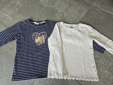 2 Langarmshirts für Mädchen Gr.134, Top Zustand!