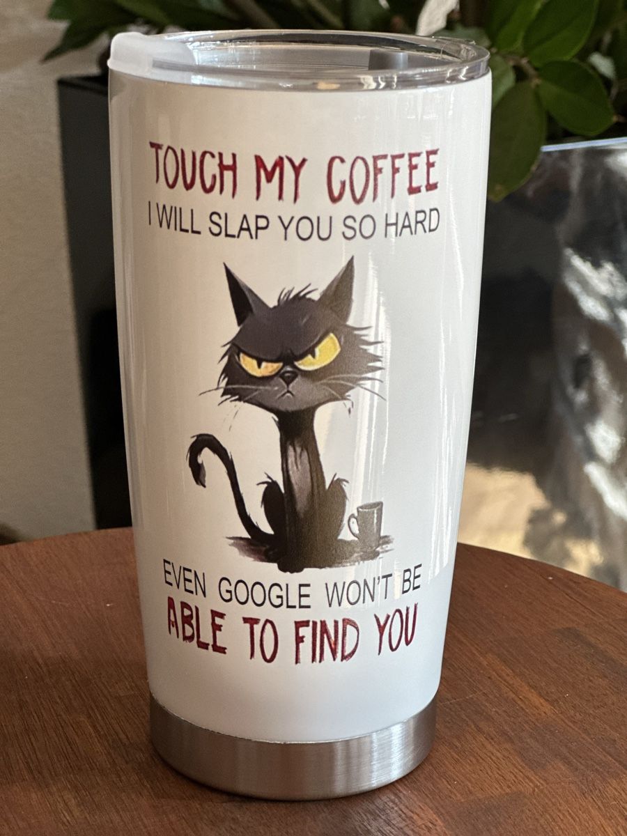 Tazze: Lustiger Katzen Thermobecher "Touch my Coffee" – Nuovo (secondo la descrizione) da Russikon venduto da Leks4 1