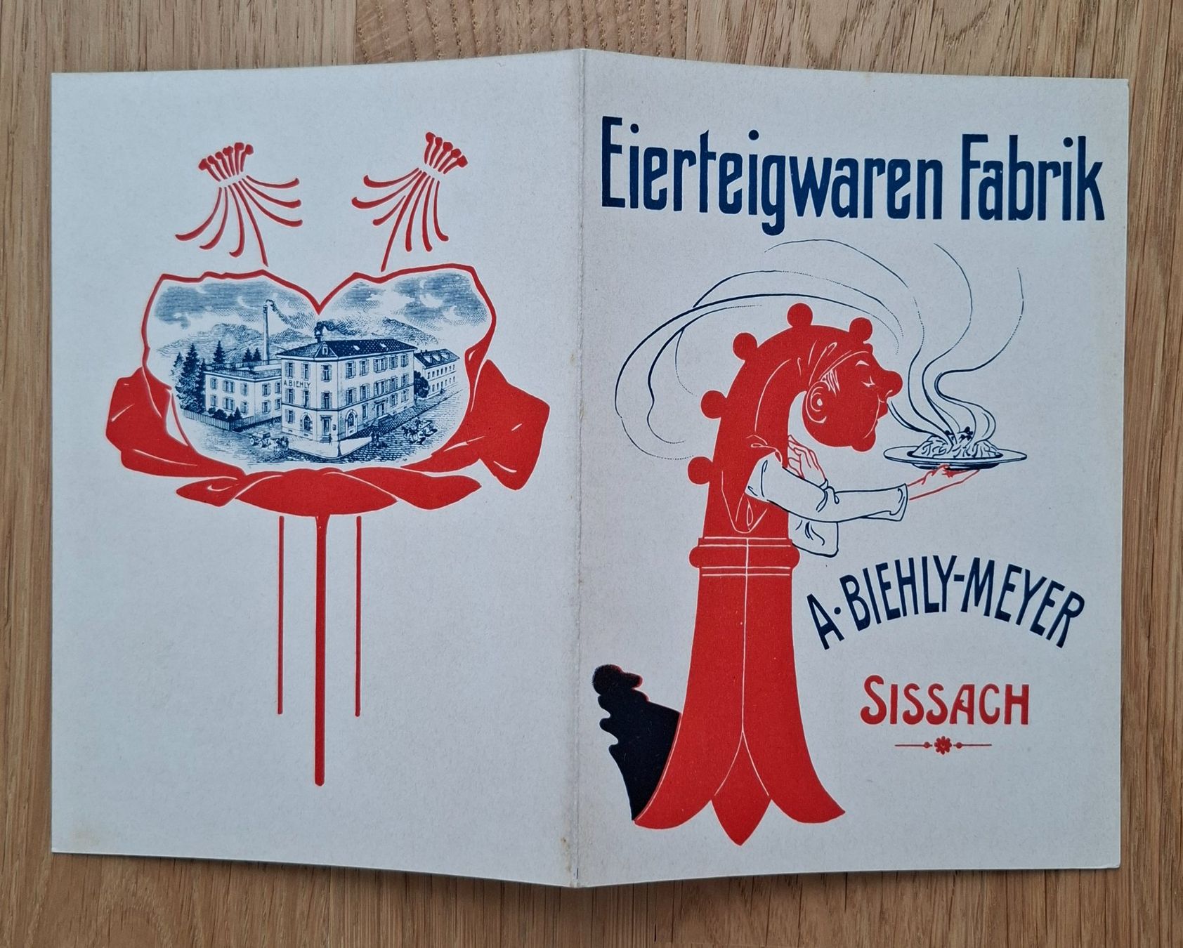 Documenti: TEIGWAREN BIEHLY SISSACH - Werbung - Flyer - ca. 1900 – Usato da Wil SG venduto da Clanx