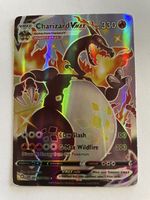 Pokemon Karte Charizard VMAX glänzend gebrauchter Zustand