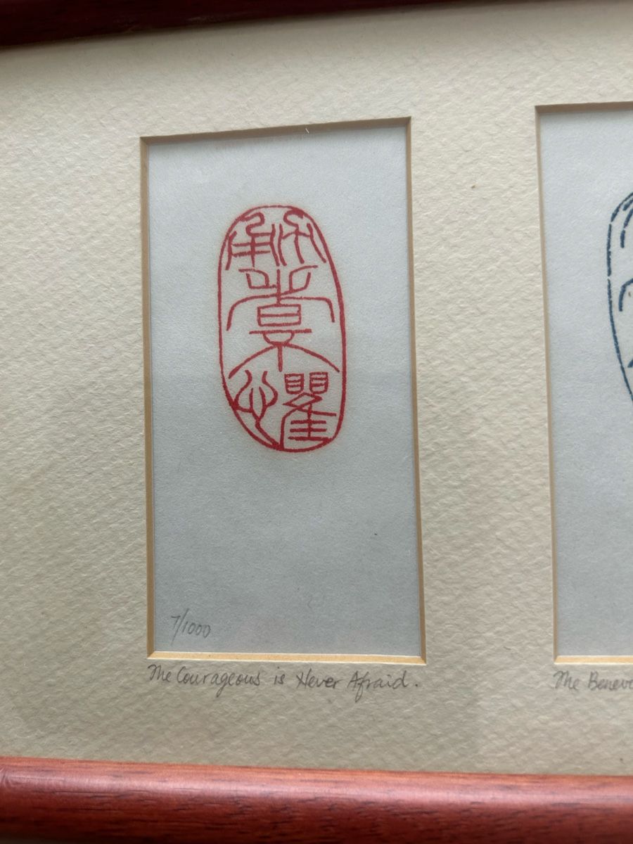Foto & Immagini: Bild mit alten chinesischen Siegelzeichen 7/1000 – Usato da Zumikon venduto da tuna007 2