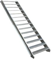Stahltreppe 14 Stufen B90cm H210-280cm