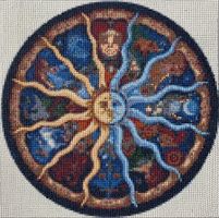 Crystal Art Leinwandbild (NEU) astrologisches Horoskop 40x40